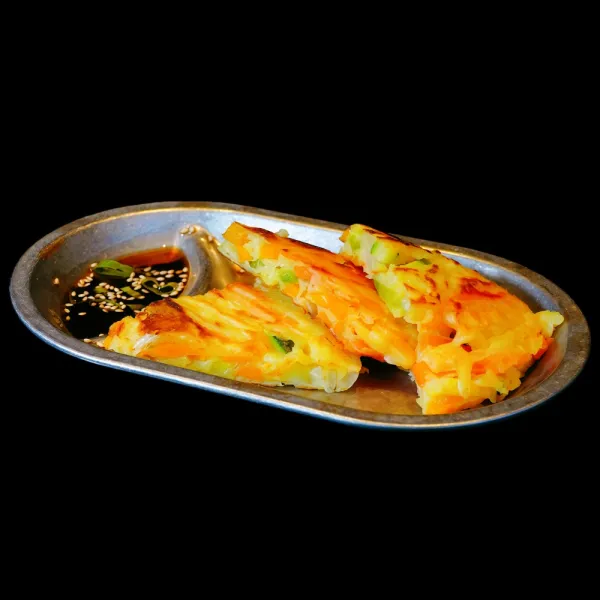 Tortita de verduras con mariscos