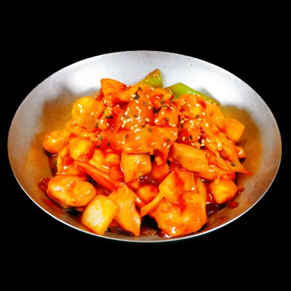 Pollo con salsa picante al estilo coreano