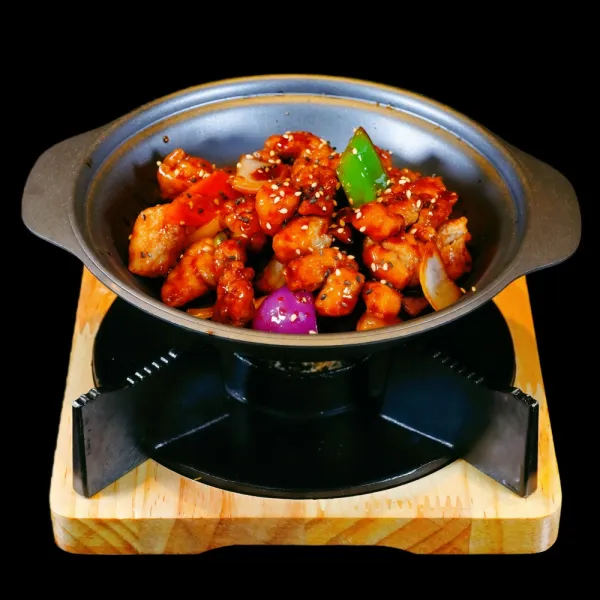 Pollo con pasta de soja al estilo coreano